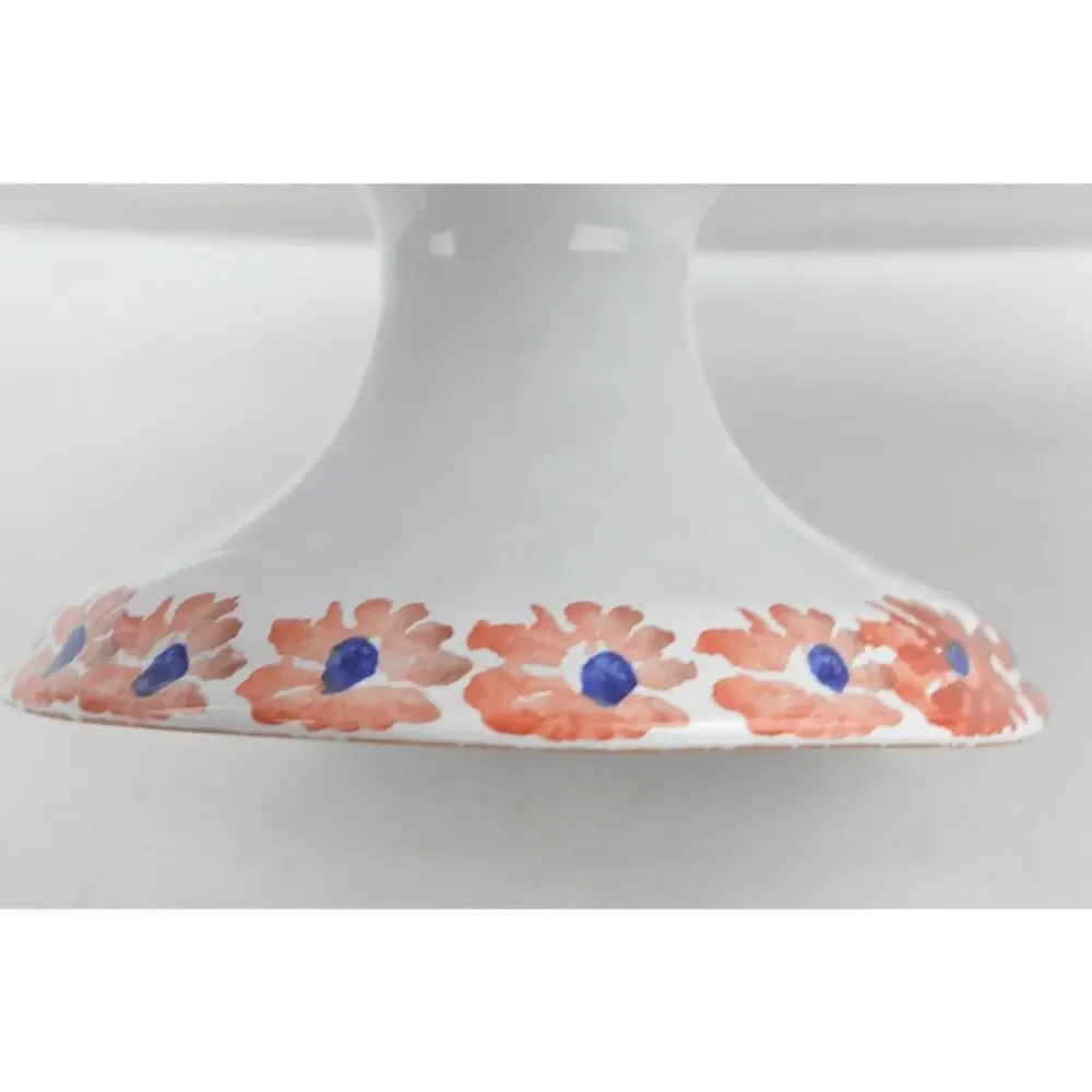 Vintage Italian Ceramic Heart-Shaped Cake Pedestal Stand 13